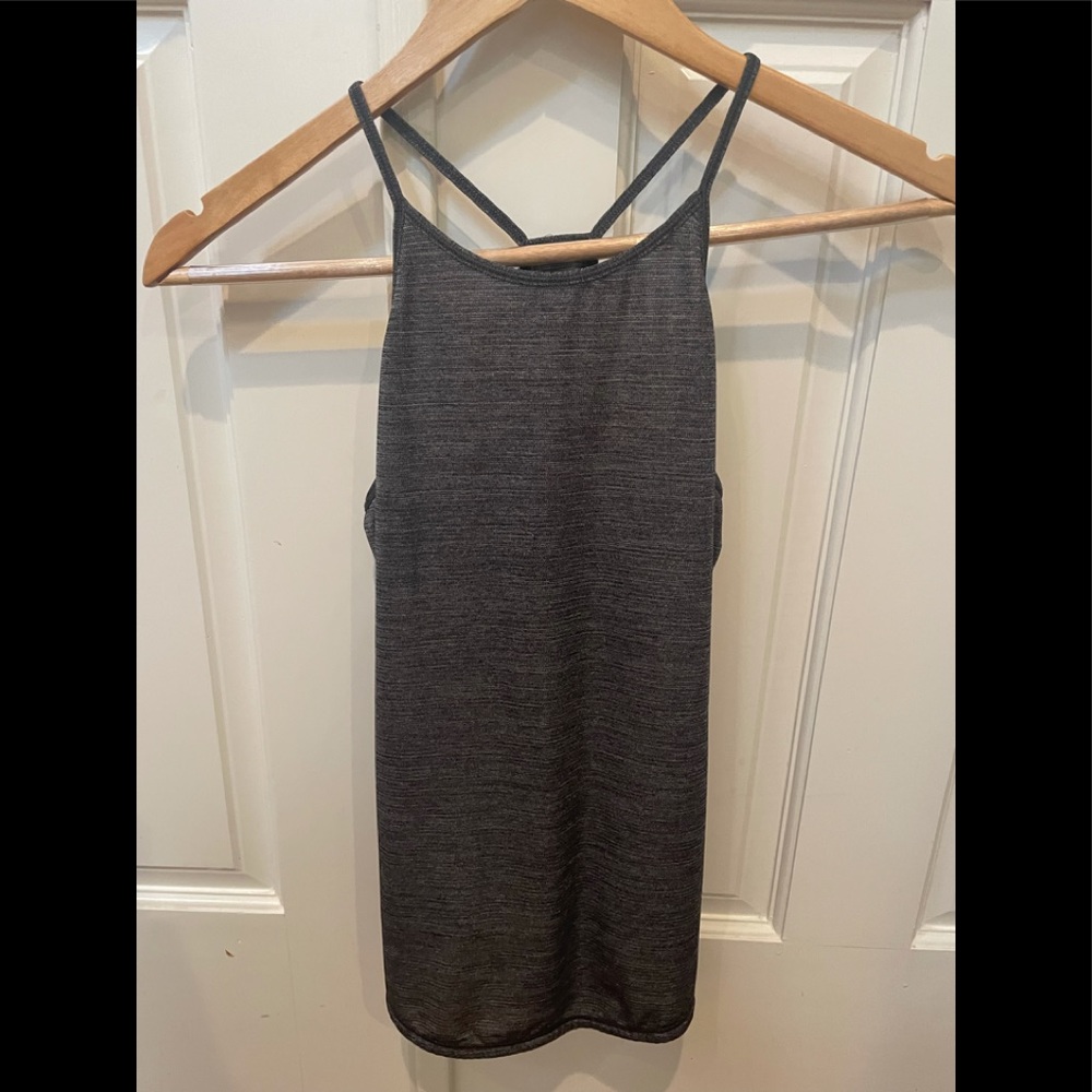 Lululemon Heather Gray, Racer Back Spaghetti Strap Tank, sz 4